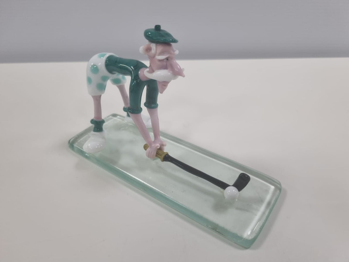 Murano Glass Golfer Handmade Figurine