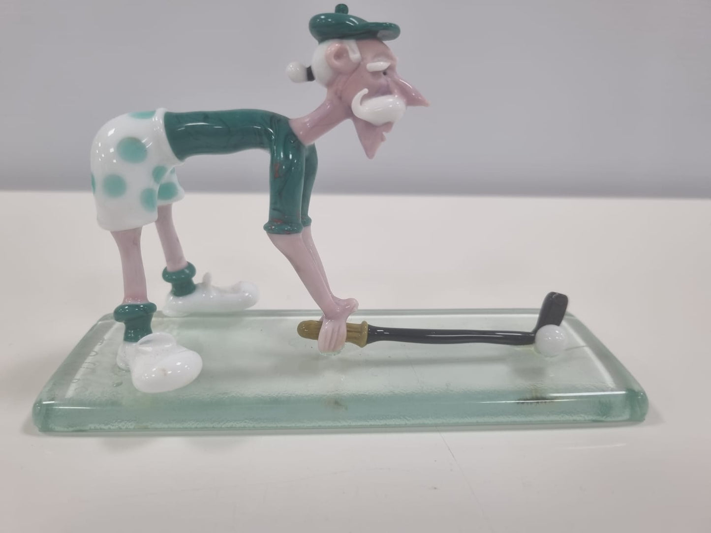 Murano Glass Golfer Handmade Figurine