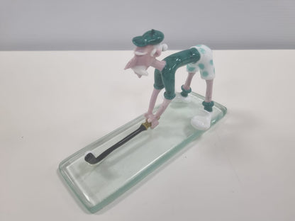Murano Glass Golfer Handmade Figurine