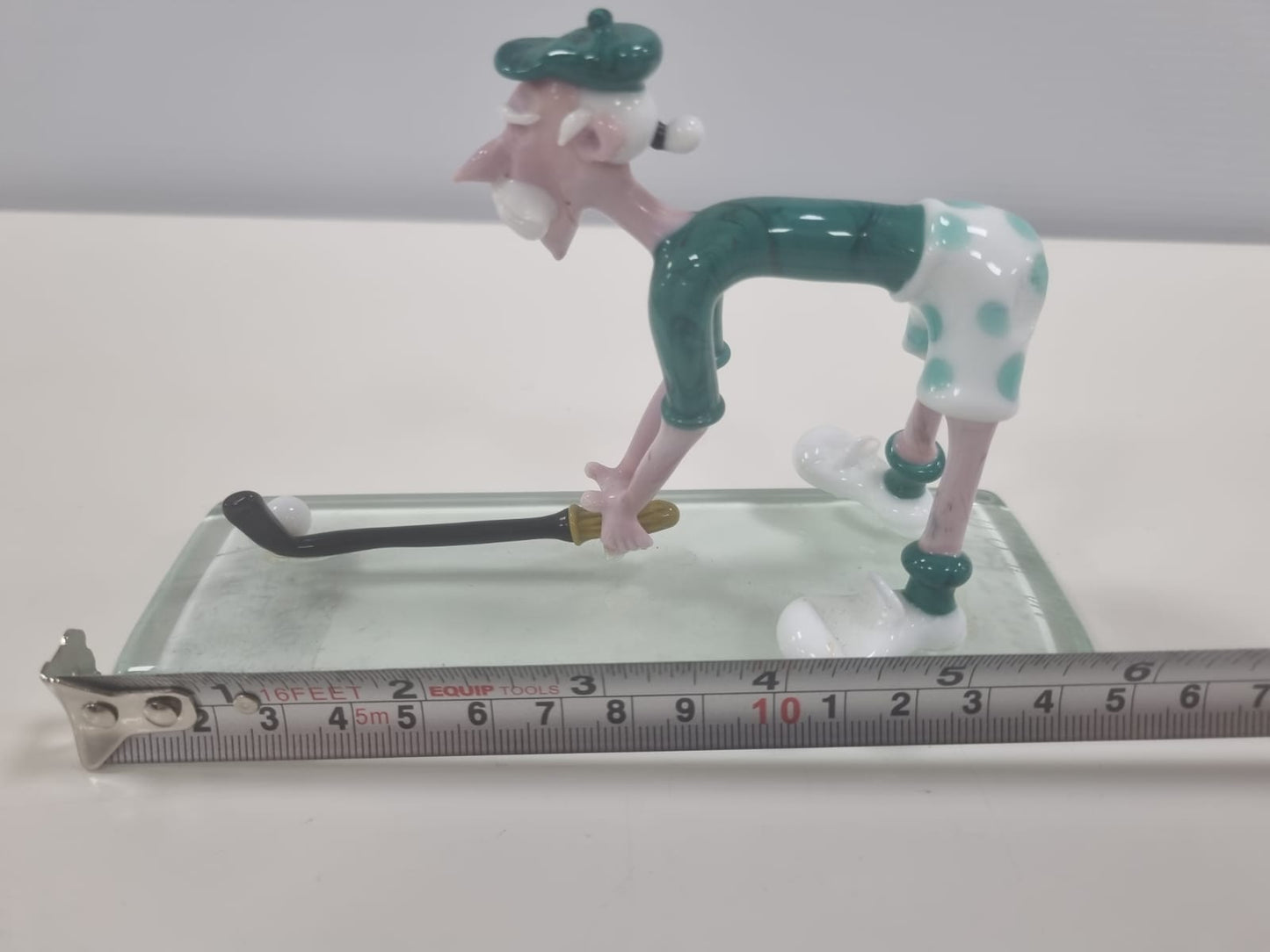 Murano Glass Golfer Handmade Figurine