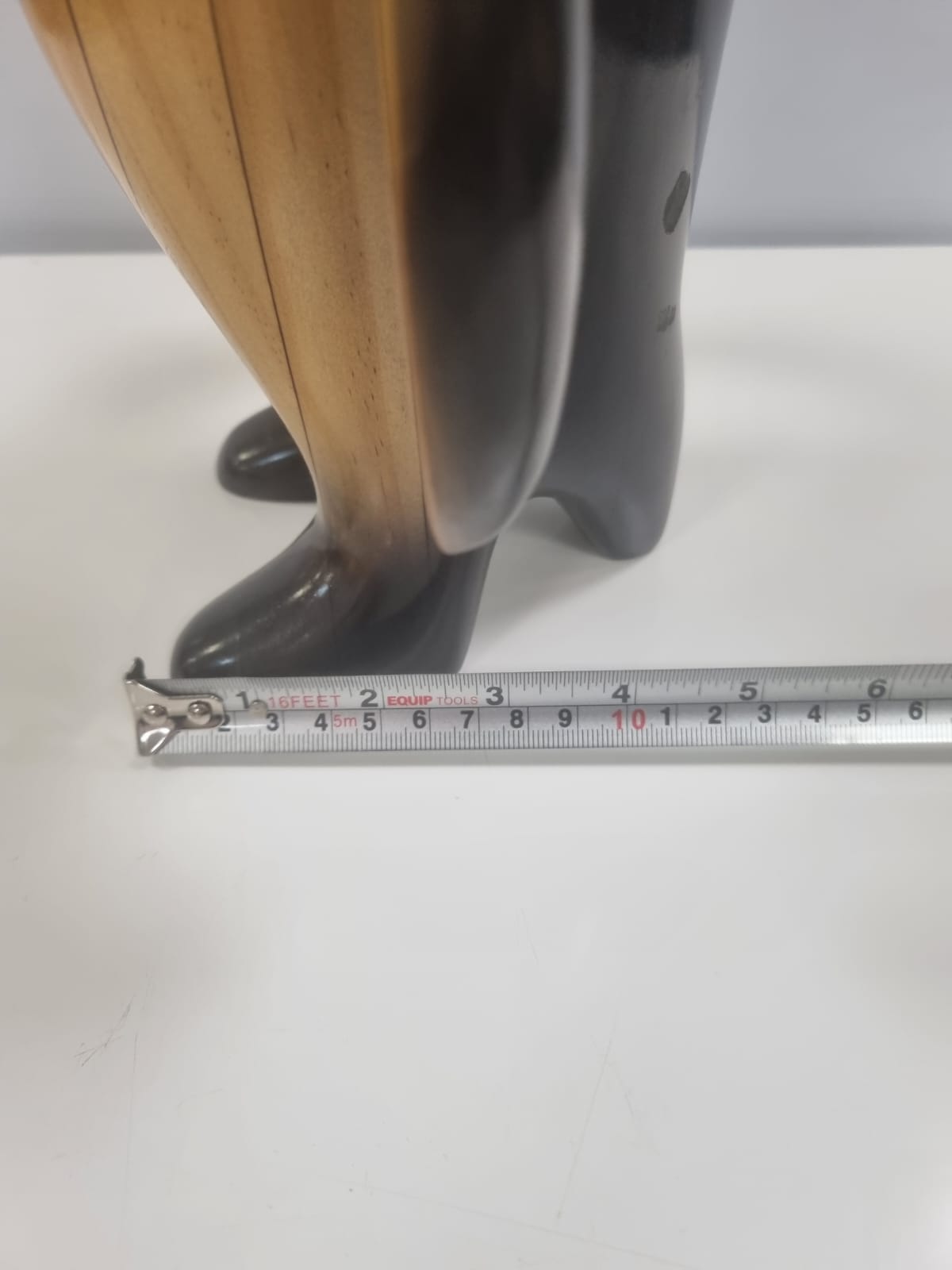 1970s Hand Carved Wooden Penguin Sculpture Vintage Bird Totem