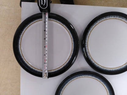 Denby Halo Set of 3 Dinner Plate Side Plate and Bowl