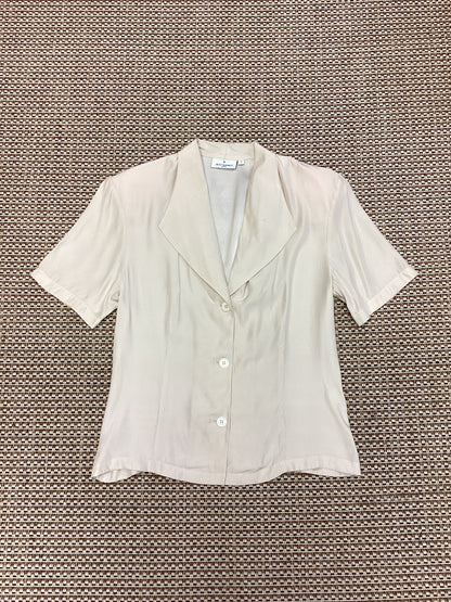 Jeff Banks Beige Silk Blouse Size 12