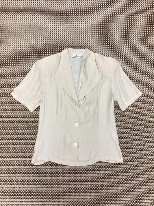 Jeff Banks Beige Silk Blouse Size 12