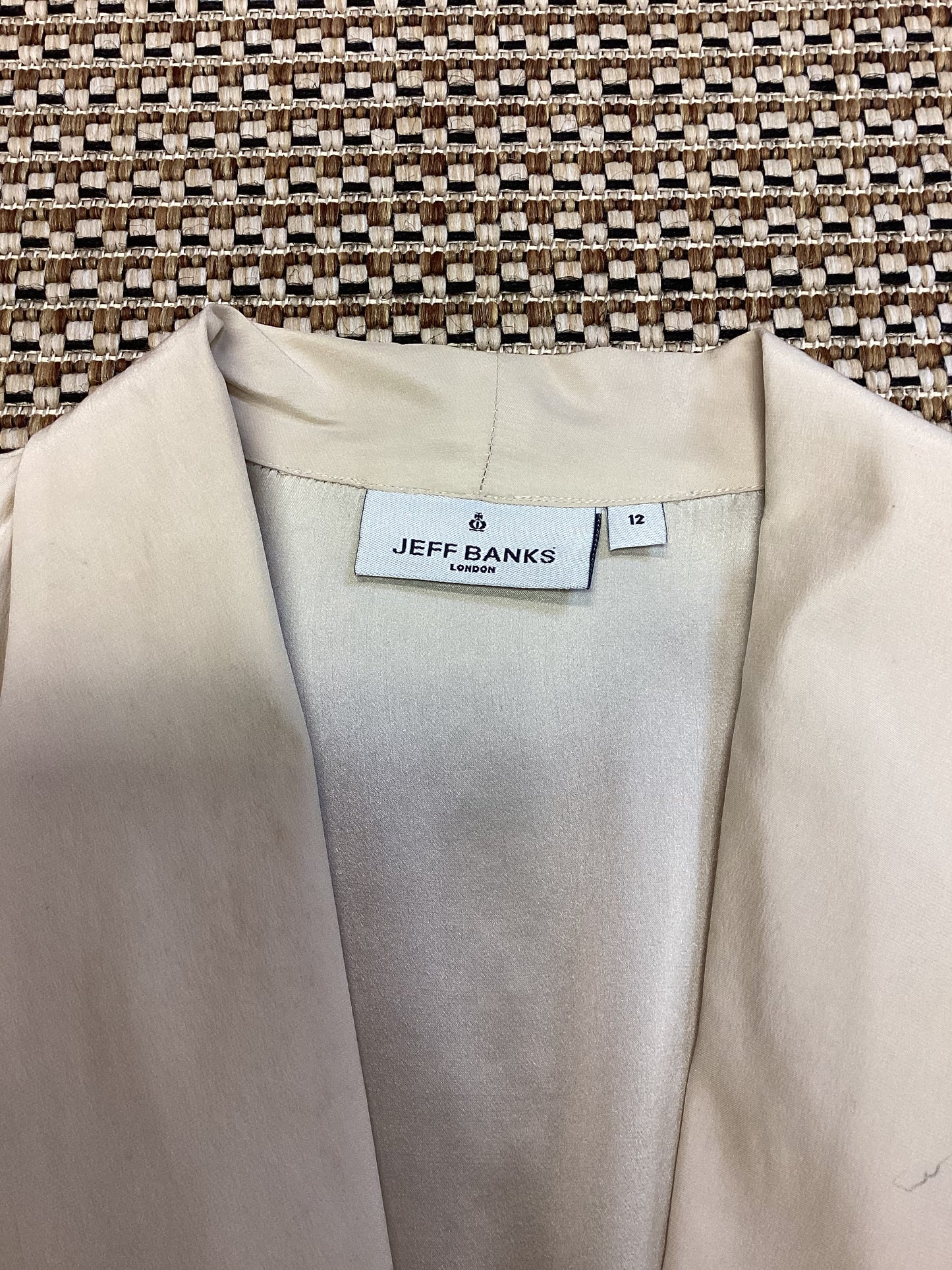 Jeff Banks Beige Silk Blouse Size 12