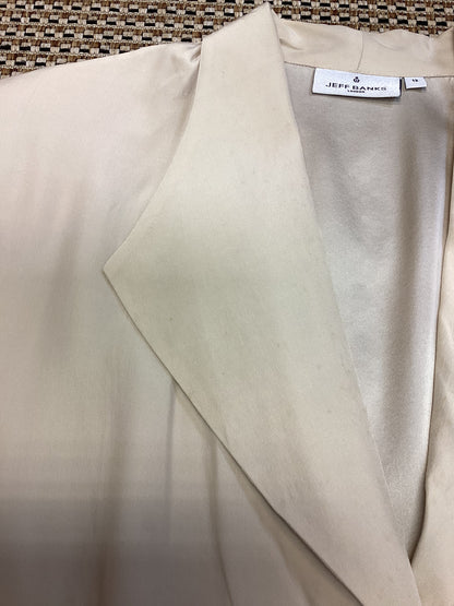 Jeff Banks Beige Silk Blouse Size 12