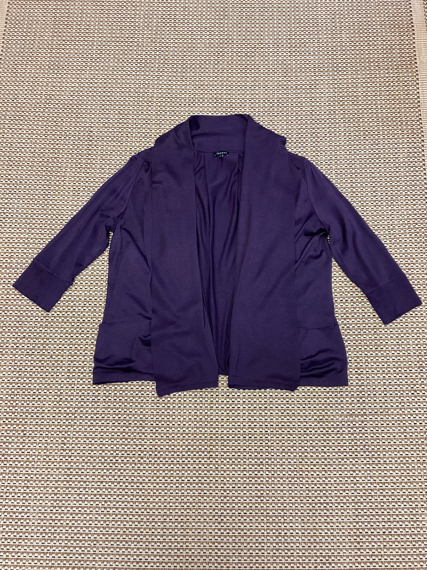 Jaeger Purple Silk Cardigan Size L