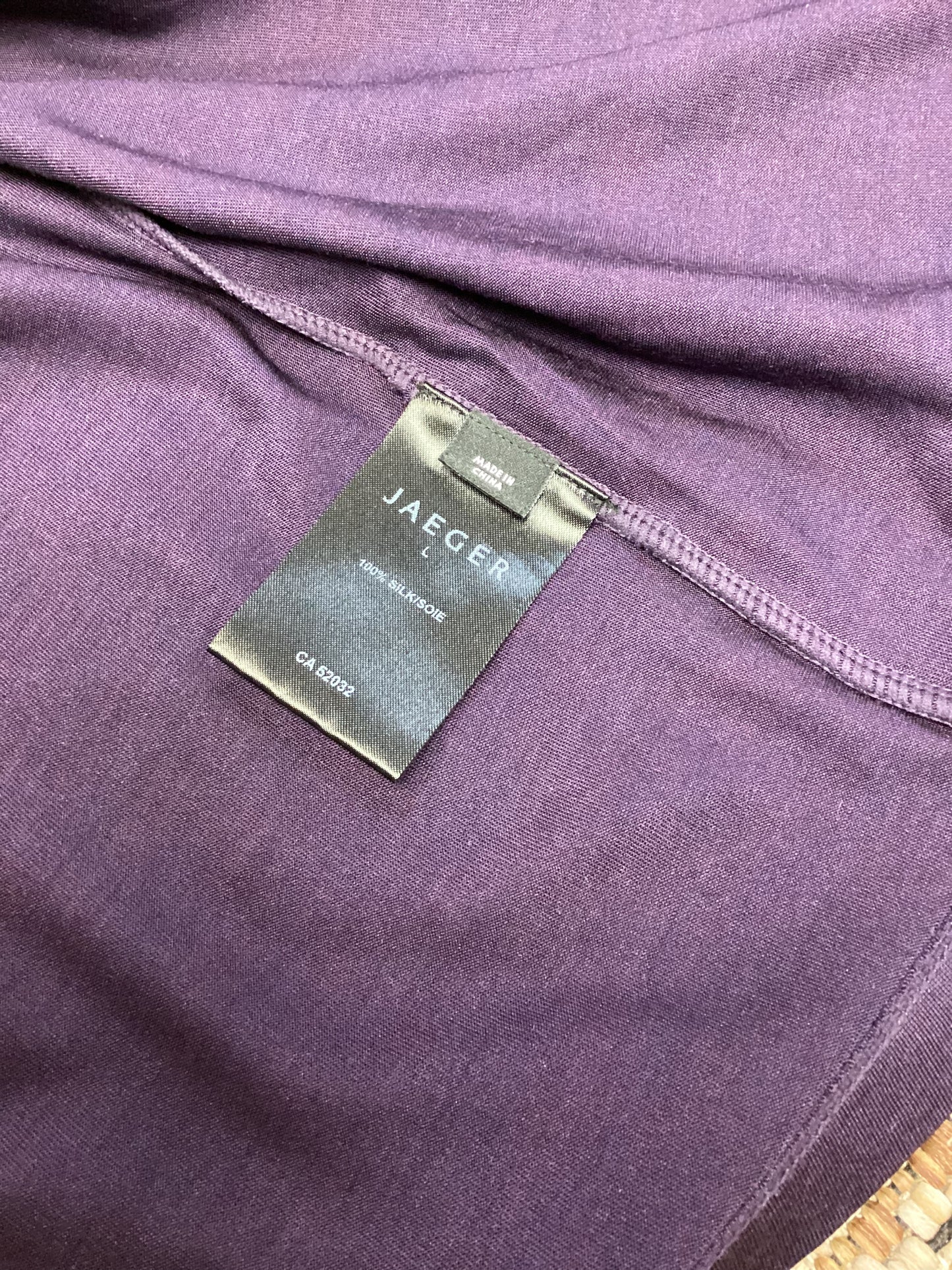 Jaeger Purple Silk Cardigan Size L