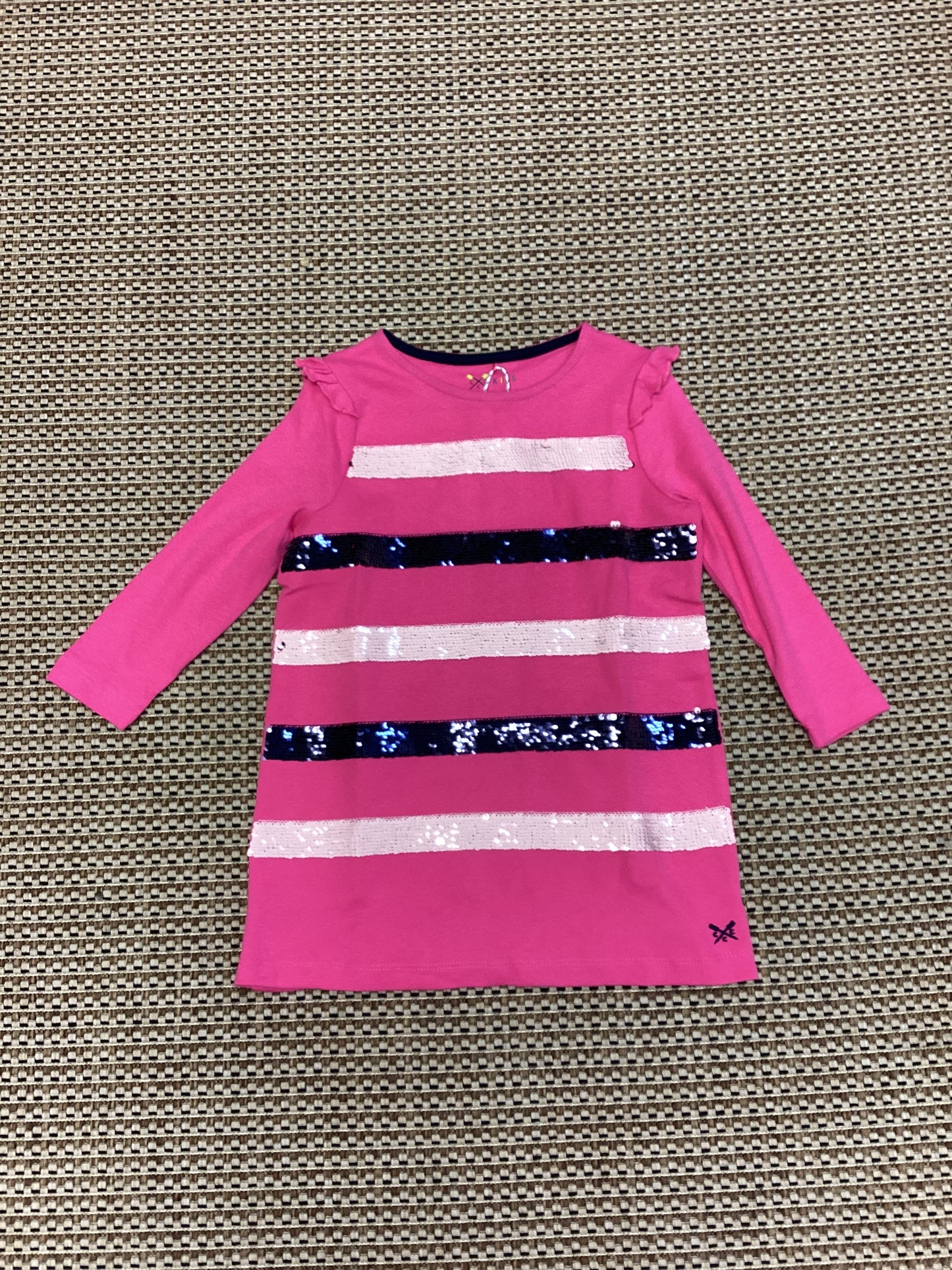 BNWT Crew Kids Pink Cotton Dress Age 3-4 Years