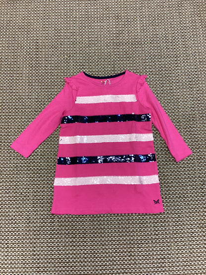 BNWT Crew Kids Pink Cotton Dress Age 3-4 Years