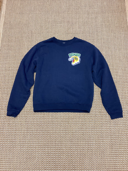 Kenzo Navy Blue Cotton Tiger Crew Sweatshirt Size S
