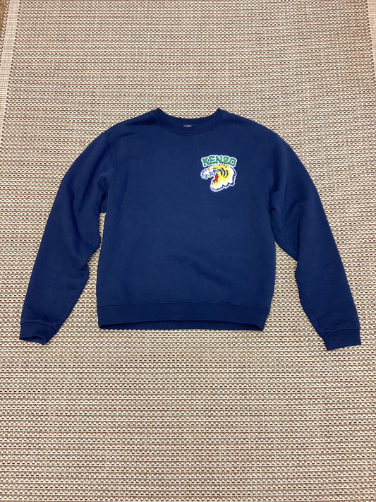Kenzo Navy Blue Cotton Tiger Crew Sweatshirt Size S