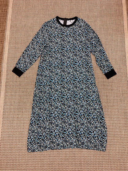 Marks and Spencer Blue Patterned Maxi Dress Size 18