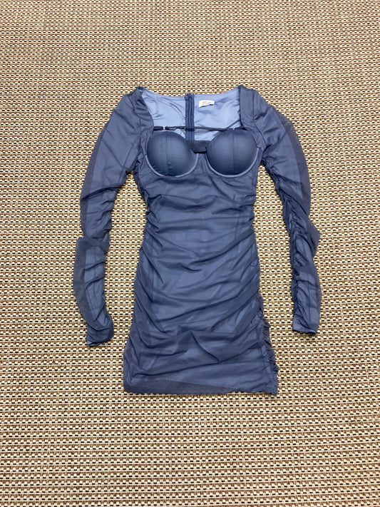 Oh Polly Grey Mini Bodycon Dress Size 8