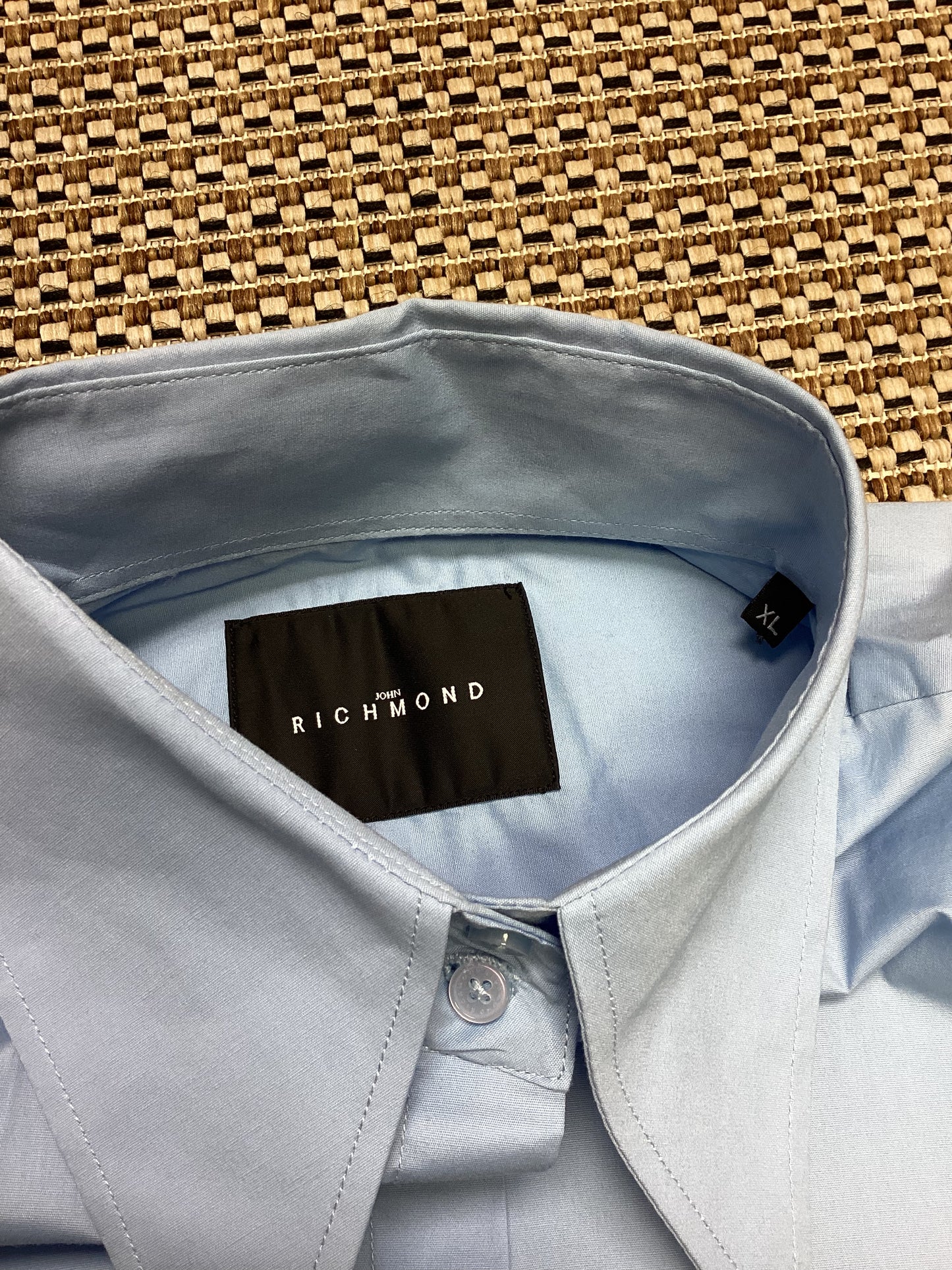 BNWT John Richmond Blue Cotton Shirt Size XL