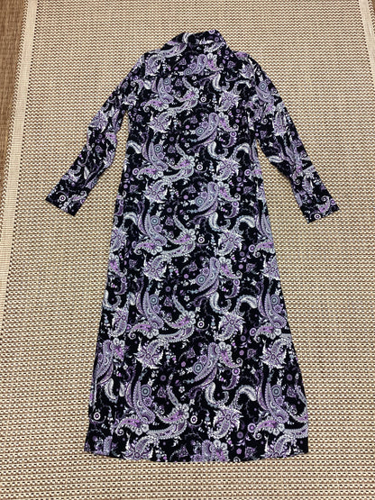 BNWT Soyaconcept Black & Purple Paisley Maxi Dress Size S