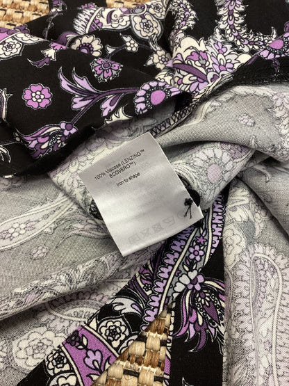 BNWT Soyaconcept Black & Purple Paisley Maxi Dress Size S