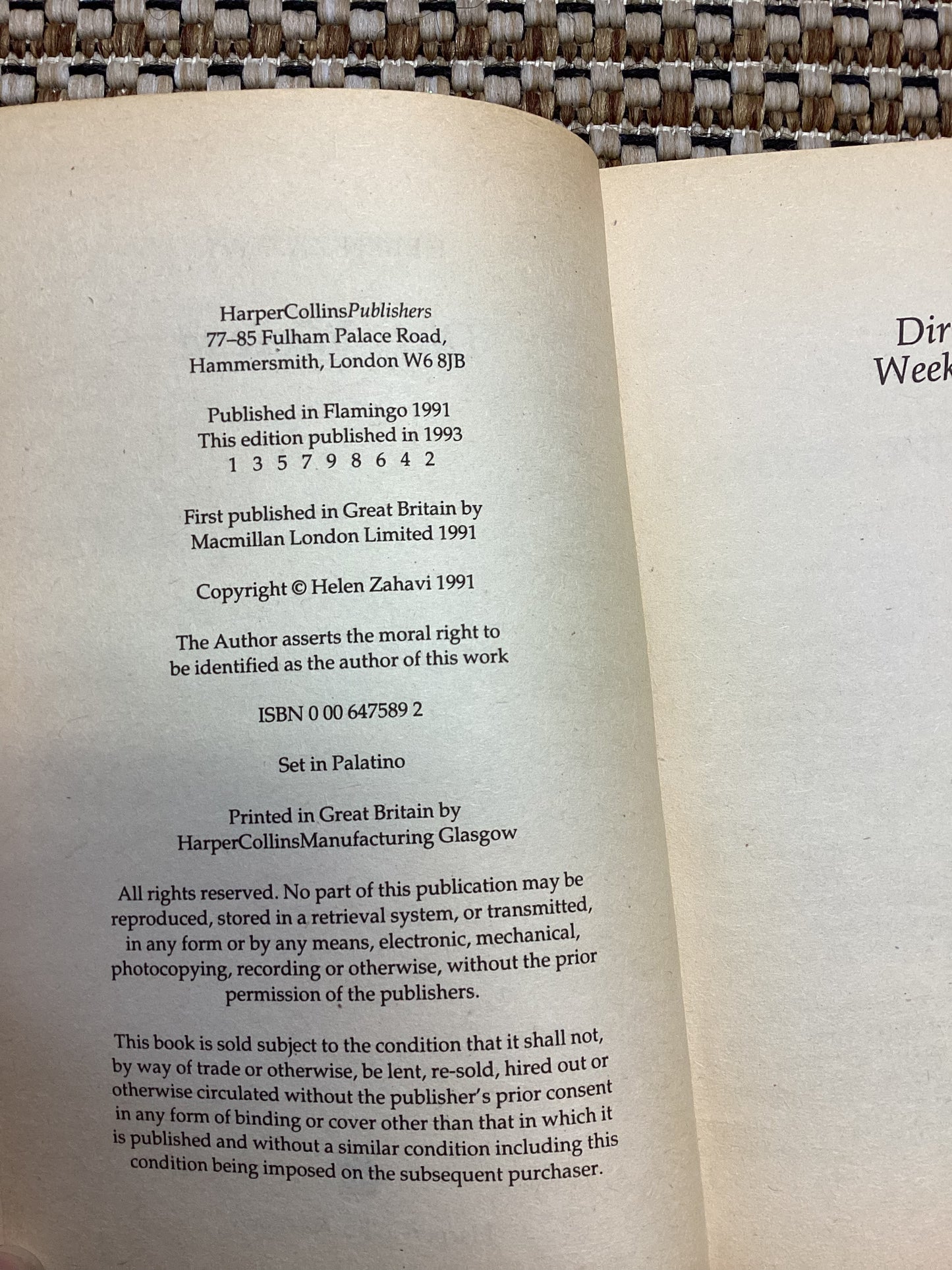 Dirty Weekend by Helen Zahavi (1993)