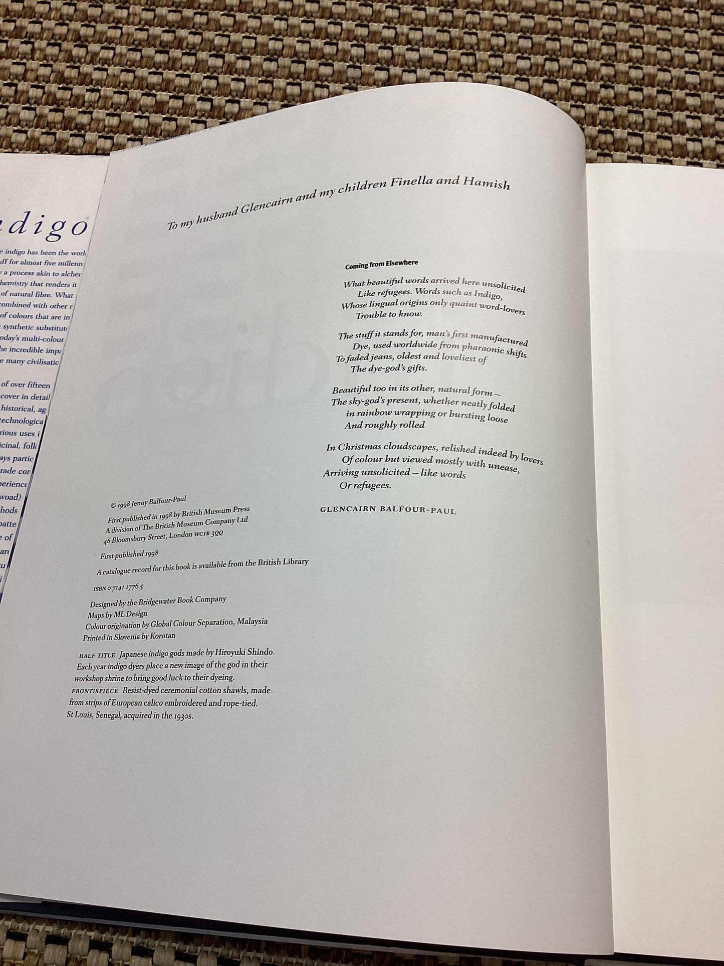 Indigo by Jenny Balfour-Paul (1998)