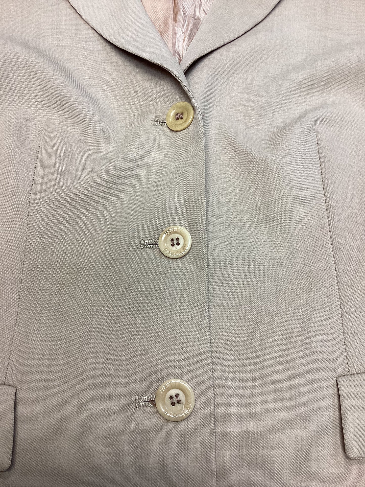 Betty Barclay Beige Wool-Blend Blazer Size 16