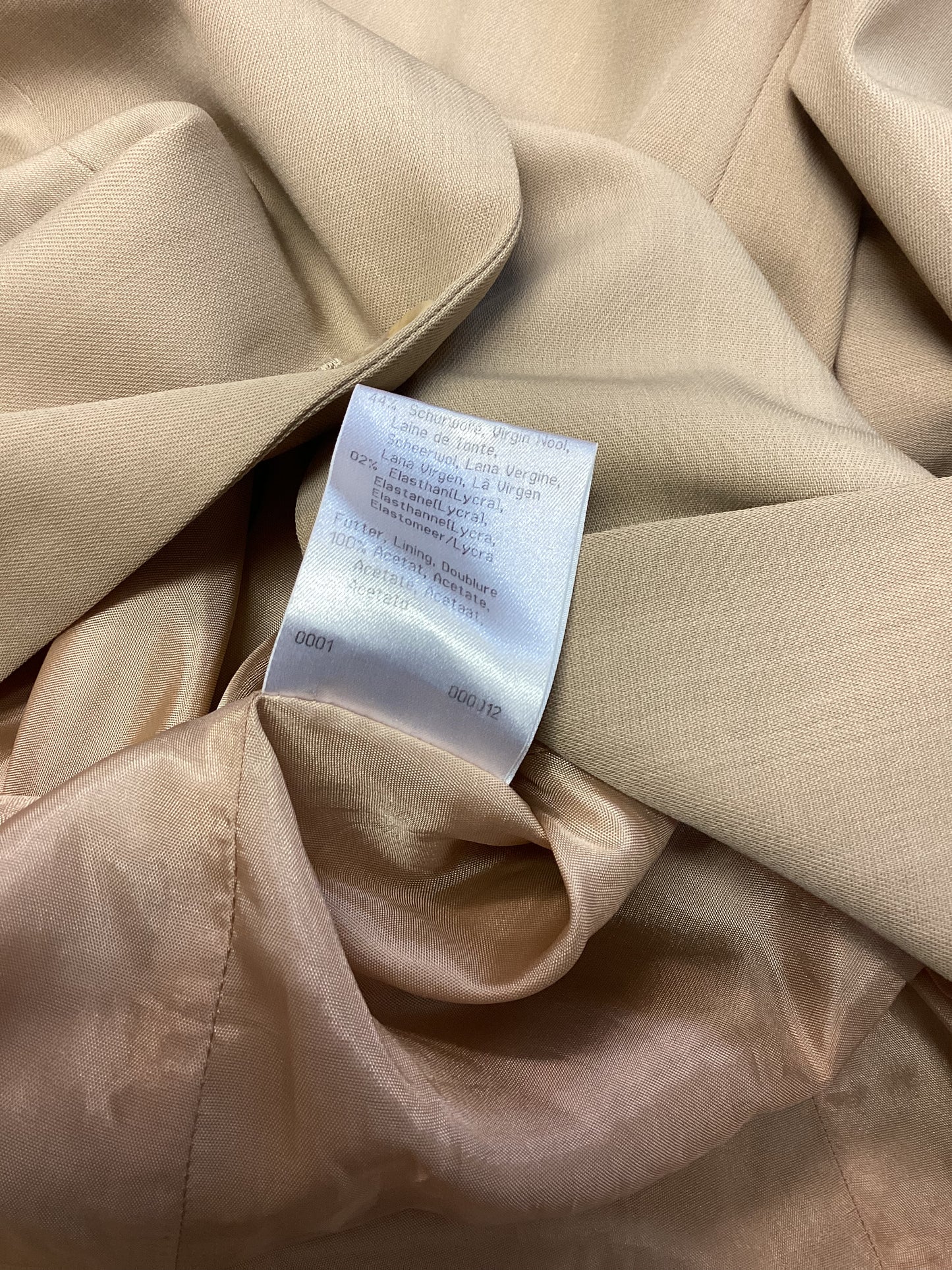 Betty Barclay Beige Wool-Blend Blazer Size 16