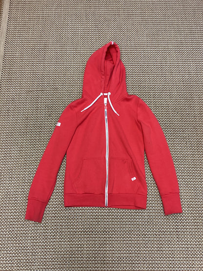 Superdry Red Zip-Up Hoodie Size 10