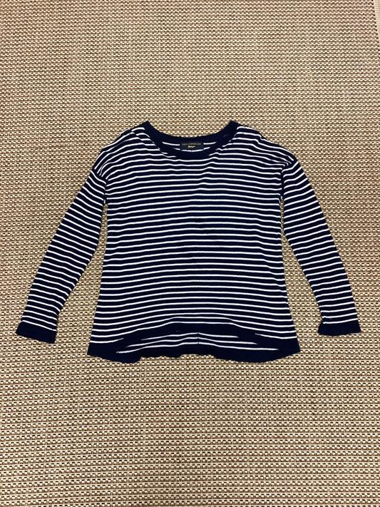 Paul Costelloe Navy & White Stripe Cotton Jumper Size L