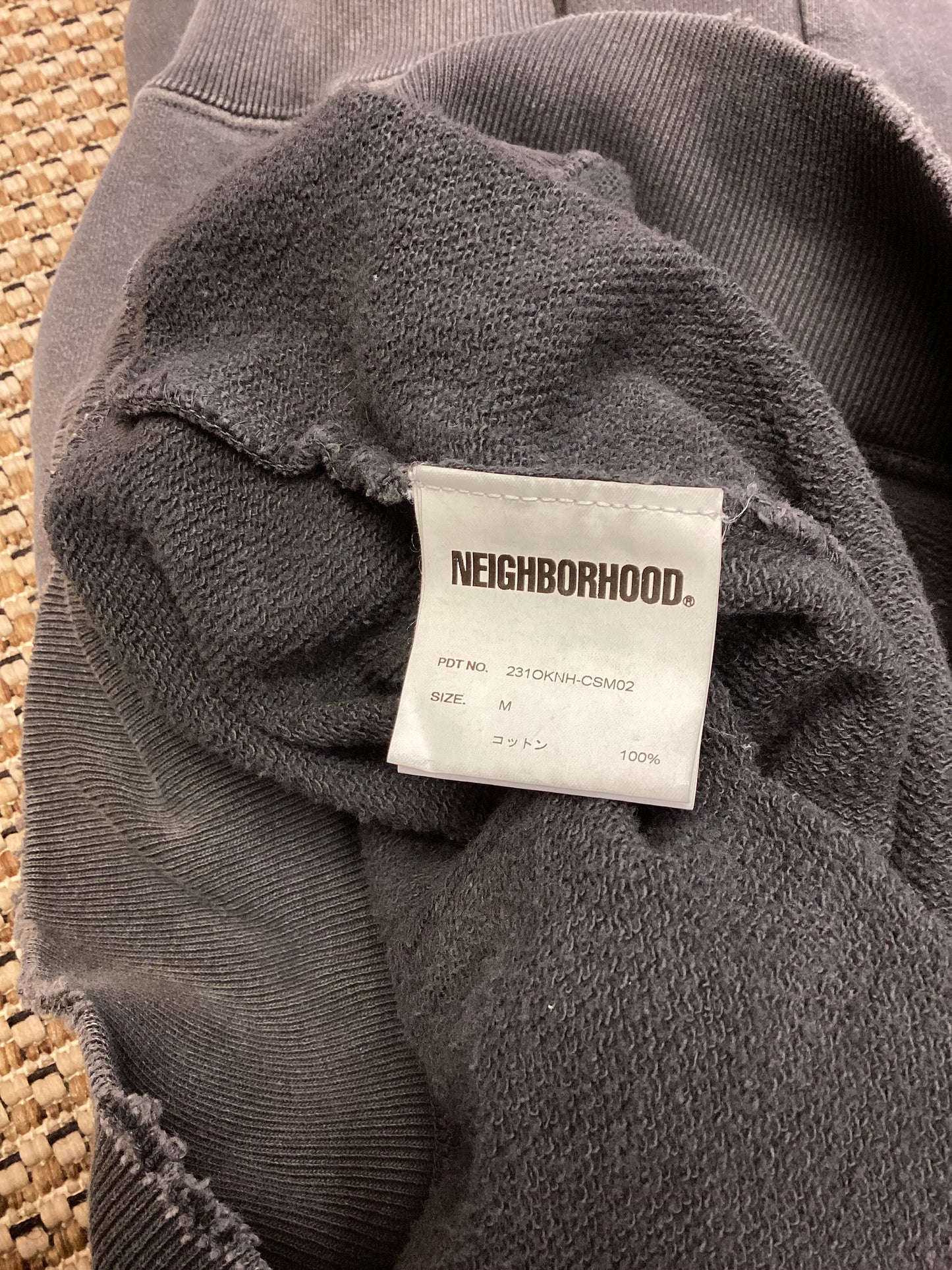 Neighborhood Grey 'Distressed Hoodie' Size M