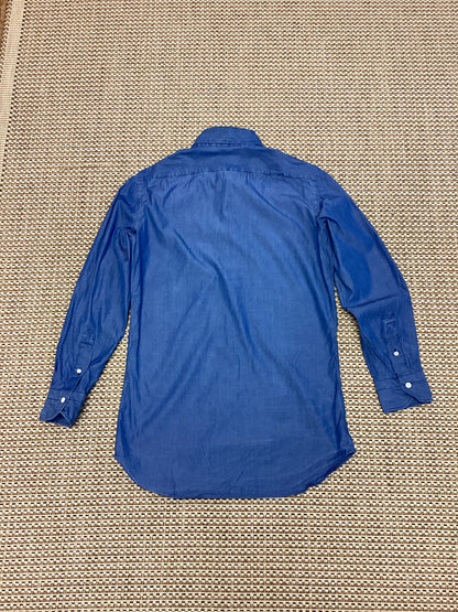 Franck Namani Blue Cotton Shirt Size S