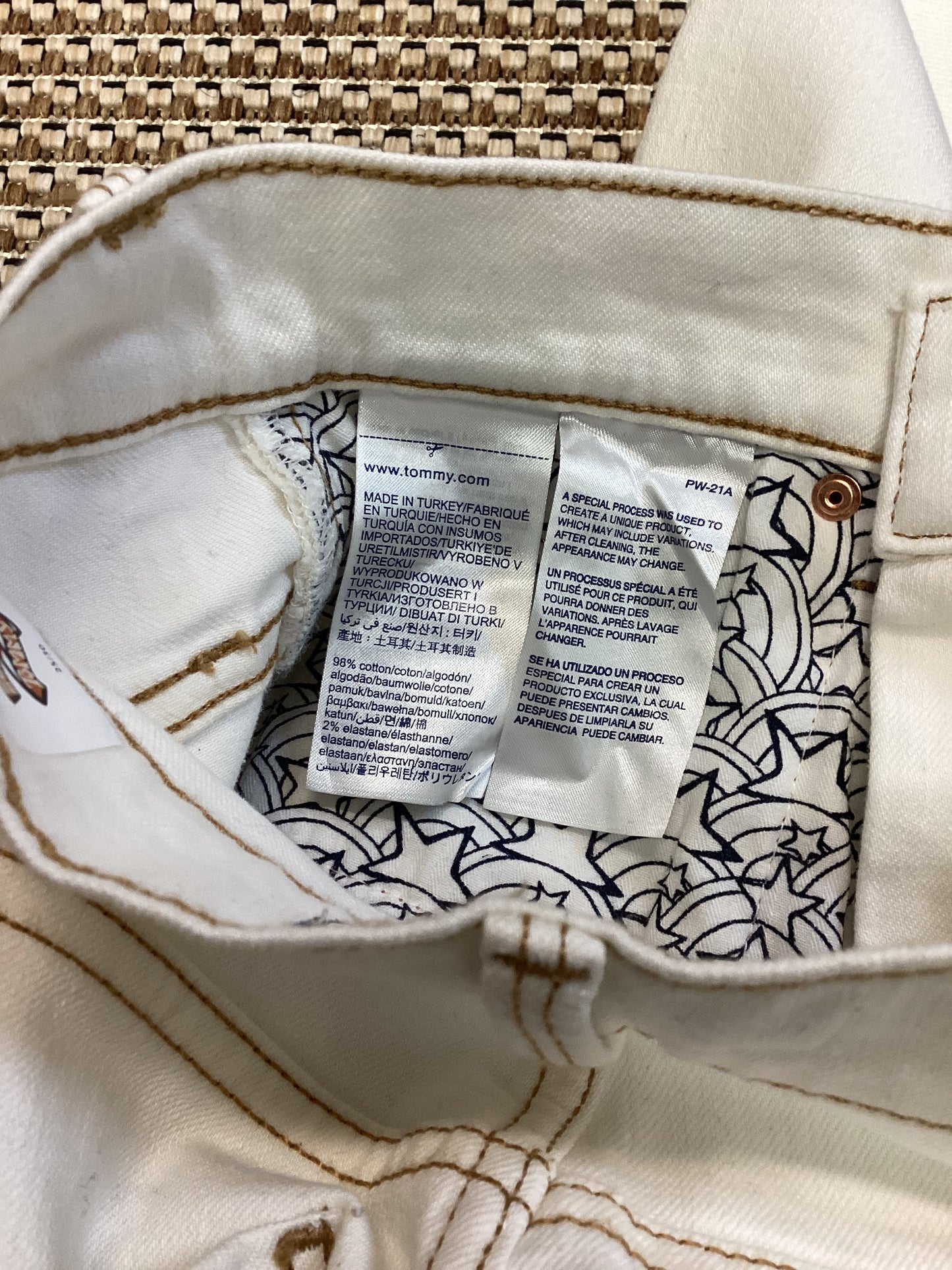 BNWT Zendaya X Tommy Hilfiger Cream Jeans Size XS