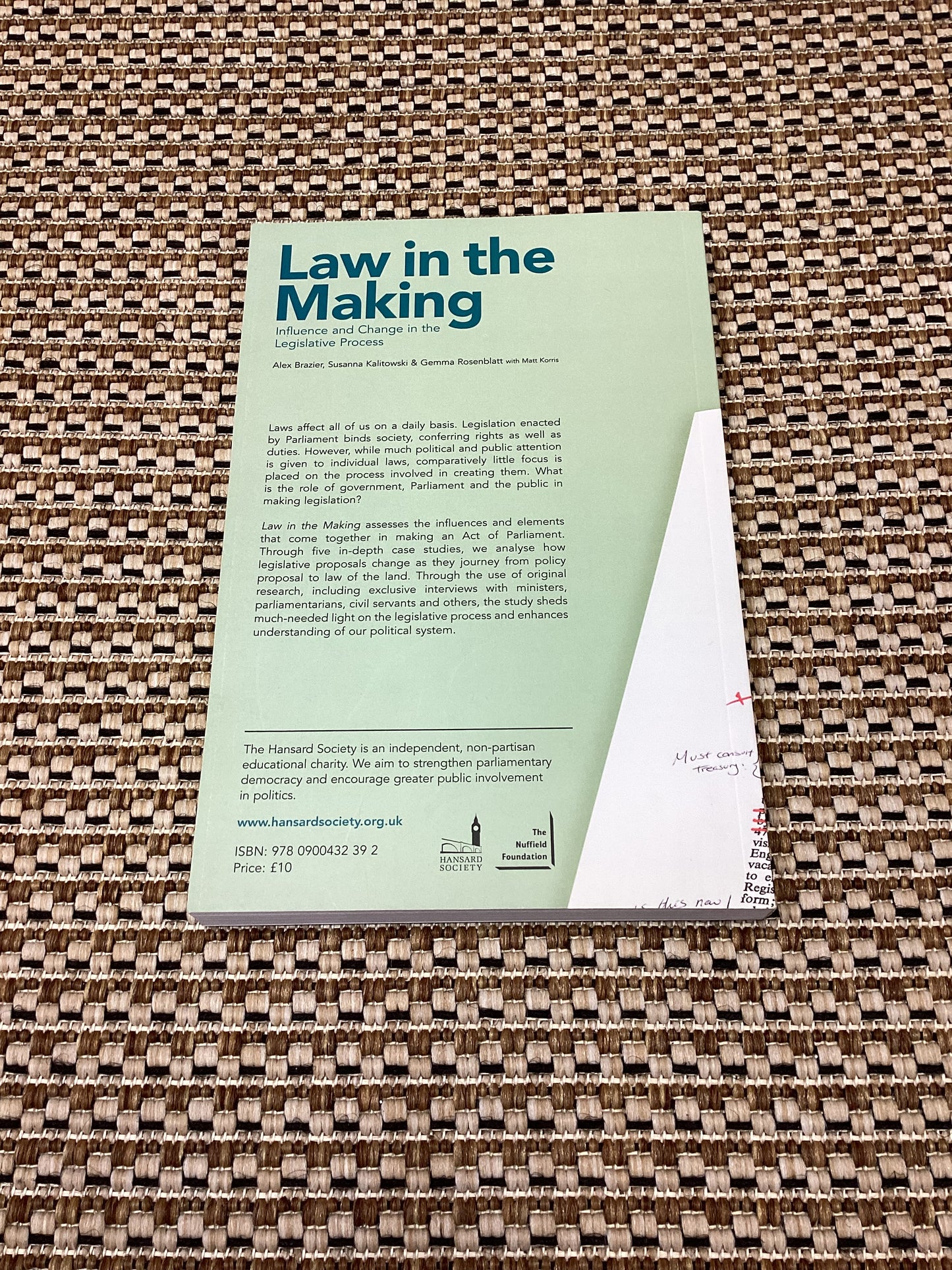 Law in the Making by Alex Brazier et al. (2008)