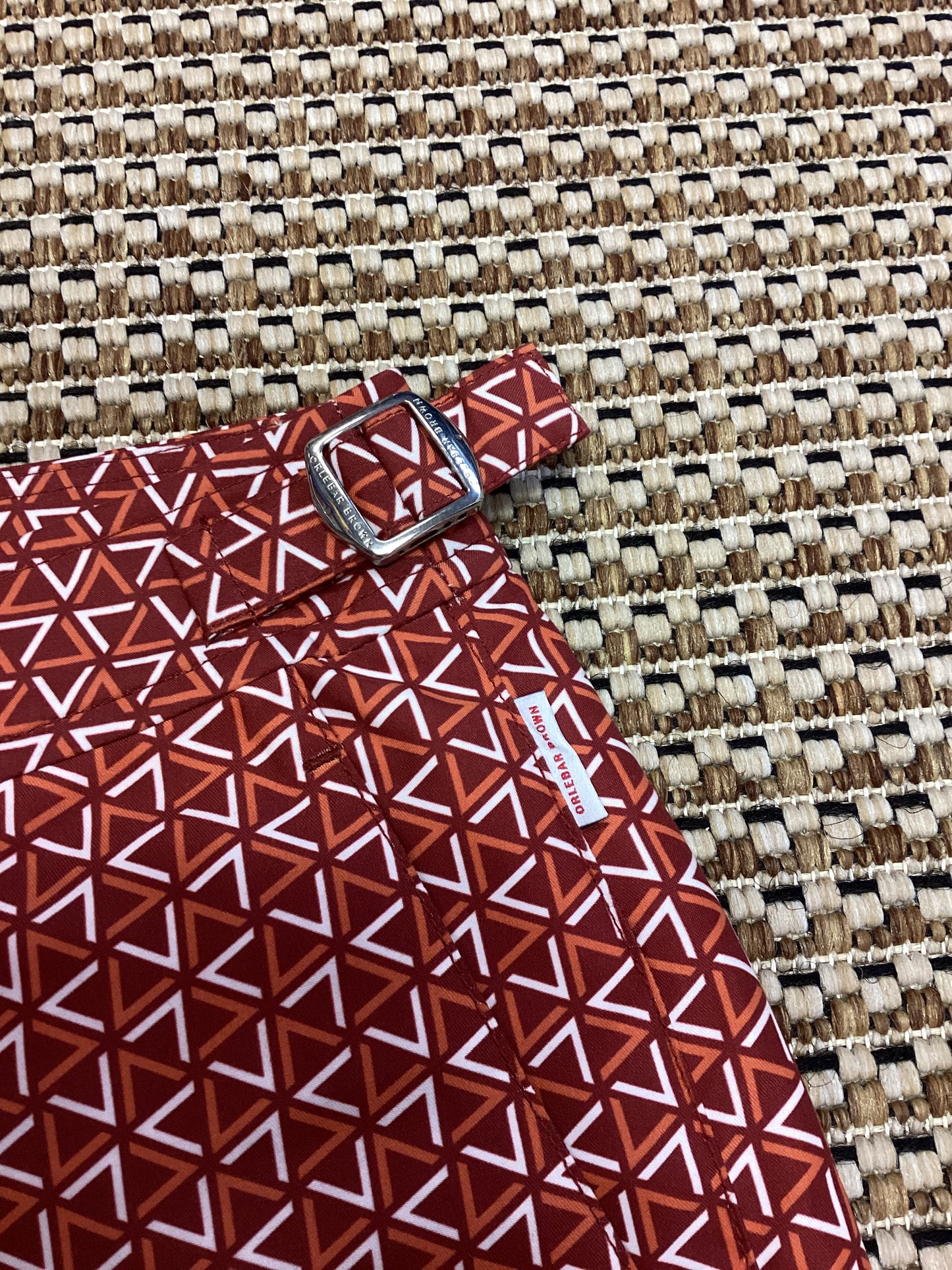 BNWT Orlebar Brown Orange Patterned Swim Shorts Size S