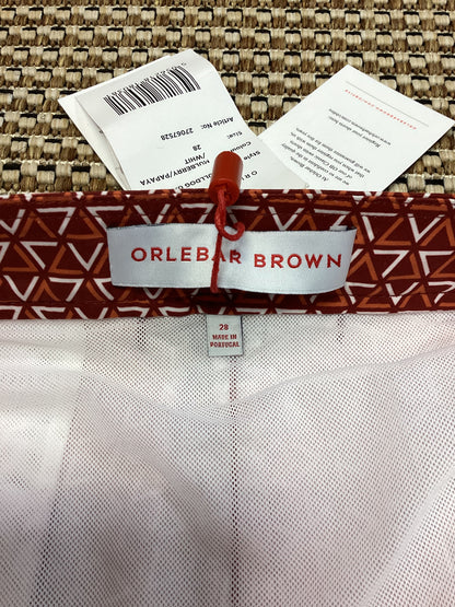 BNWT Orlebar Brown Orange Patterned Swim Shorts Size S