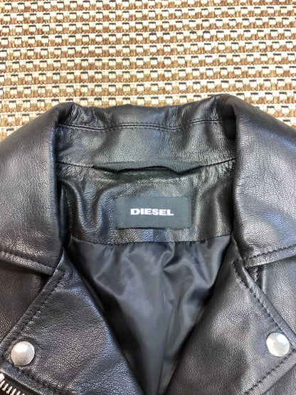BNWT Diesel Black Leather Jacket Size XL