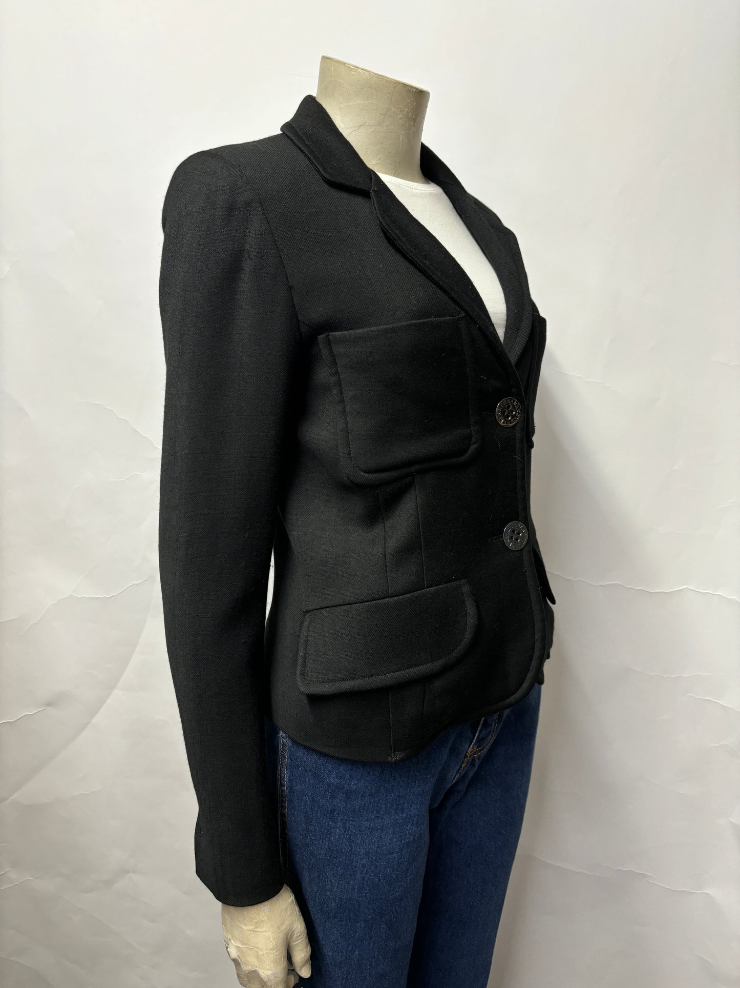 Mulberry Black Wool Blend Jacket 8