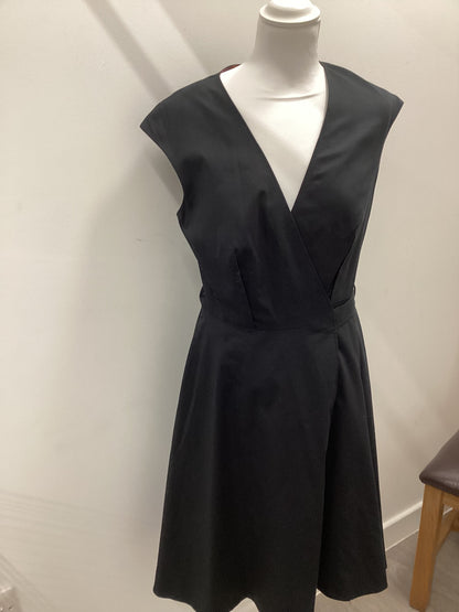 Ted Baker Black Wrap Midi dress size12(Brand size 3) BNWT