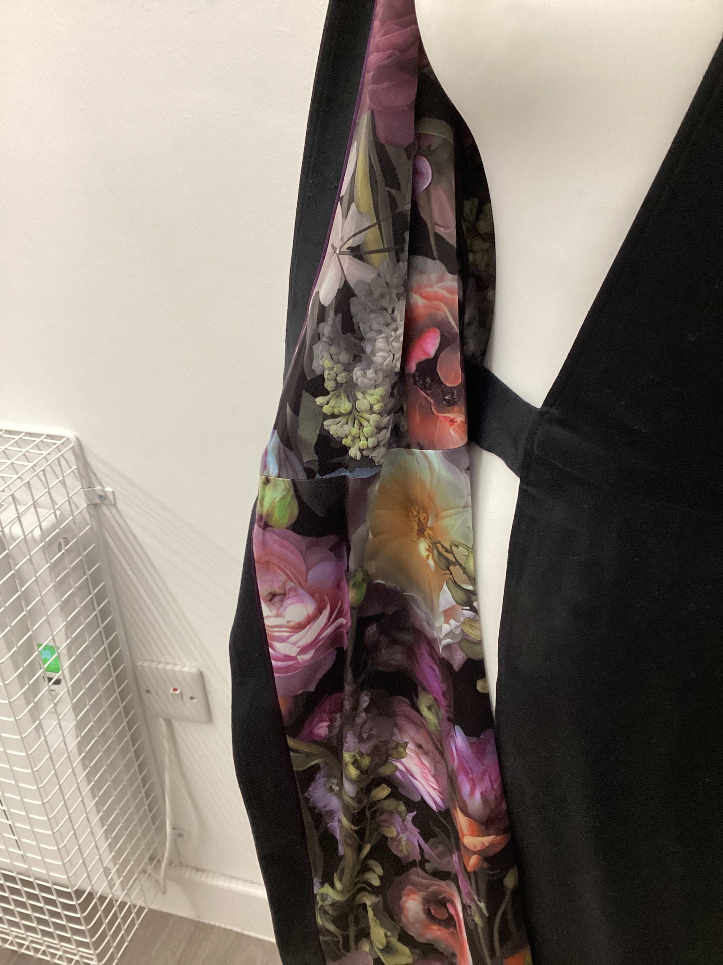 Ted Baker Black Wrap Midi dress size12(Brand size 3) BNWT