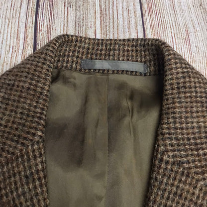 Stanley Blacker Brown Harris Tweed 2 Button Jacket Blazer Size 42L