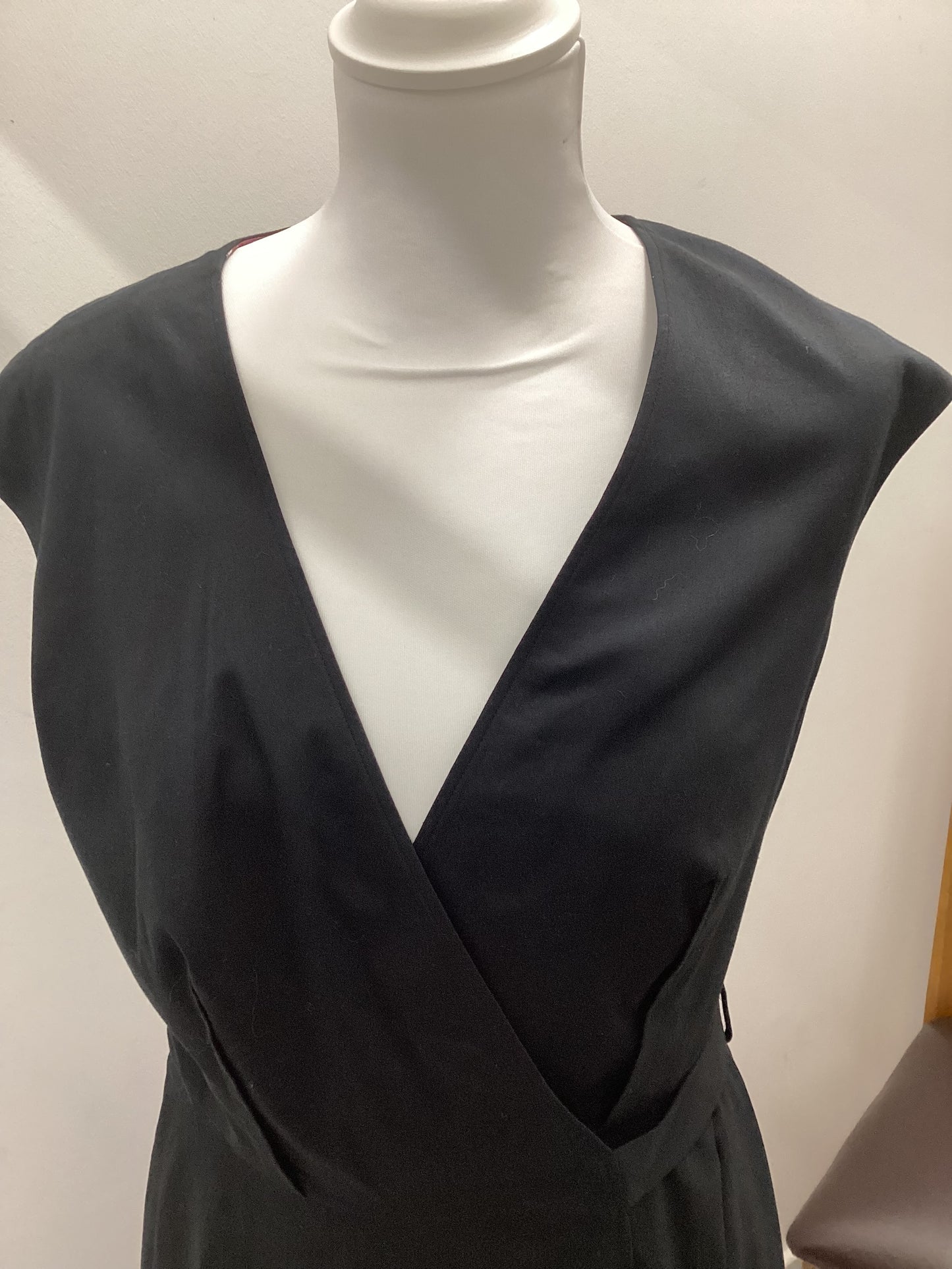 Ted Baker Black Wrap Midi dress size12(Brand size 3) BNWT