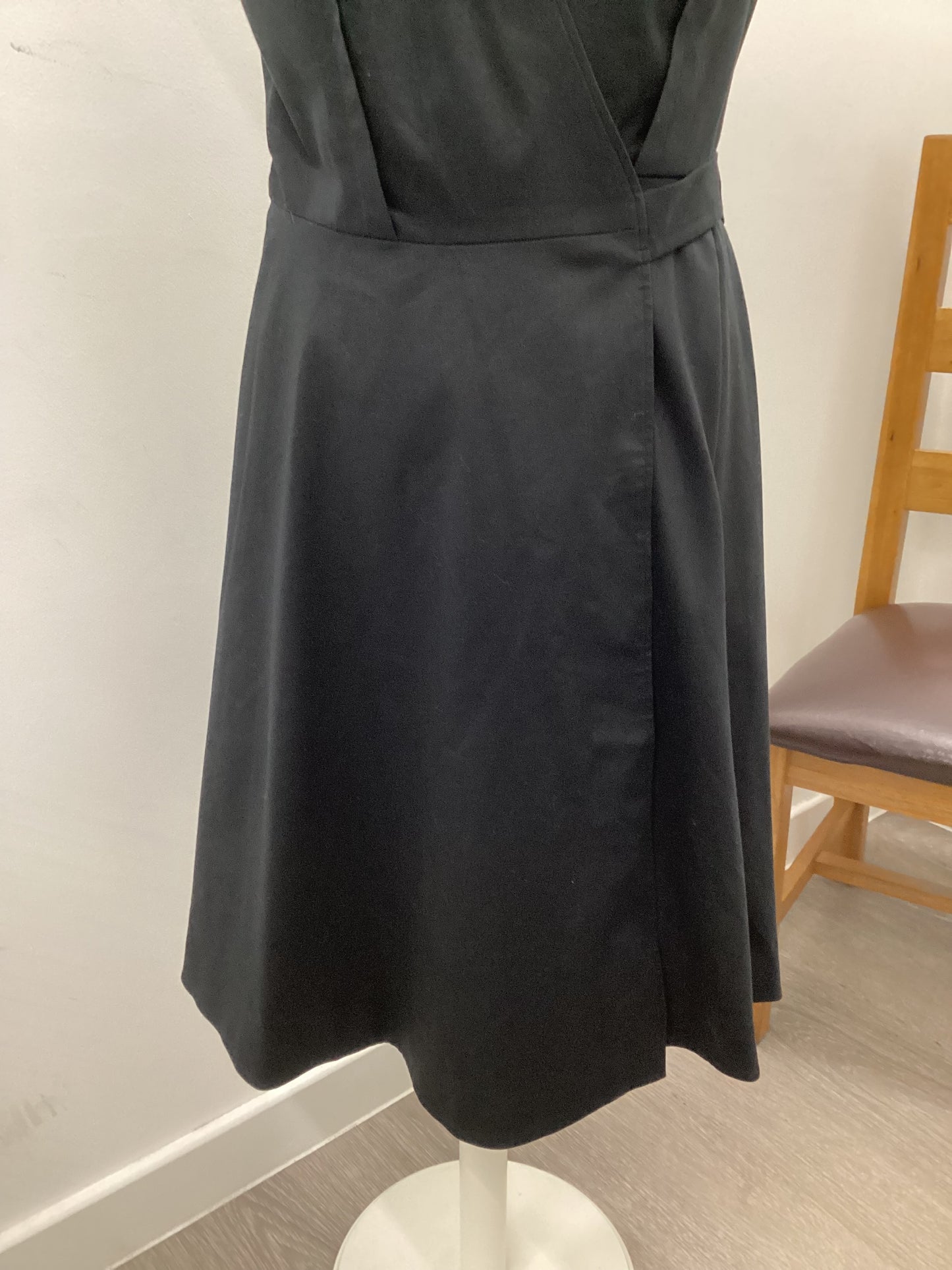 Ted Baker Black Wrap Midi dress size12(Brand size 3) BNWT
