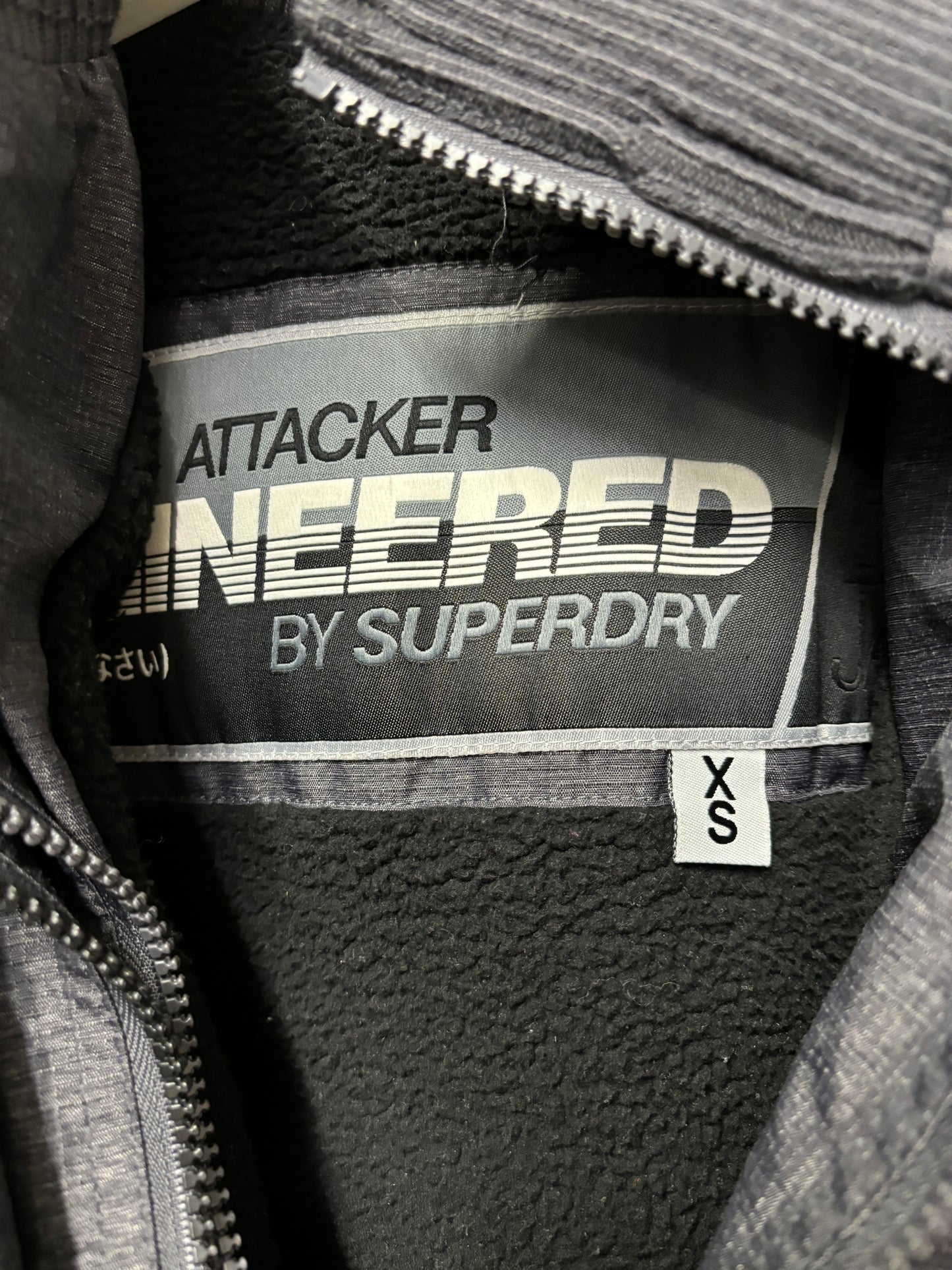 Superdry Grey Multi Zip Wind Attacker Jacket XS