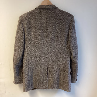 Harris Tweed Brown Jacket 100% Wool Size 38R
