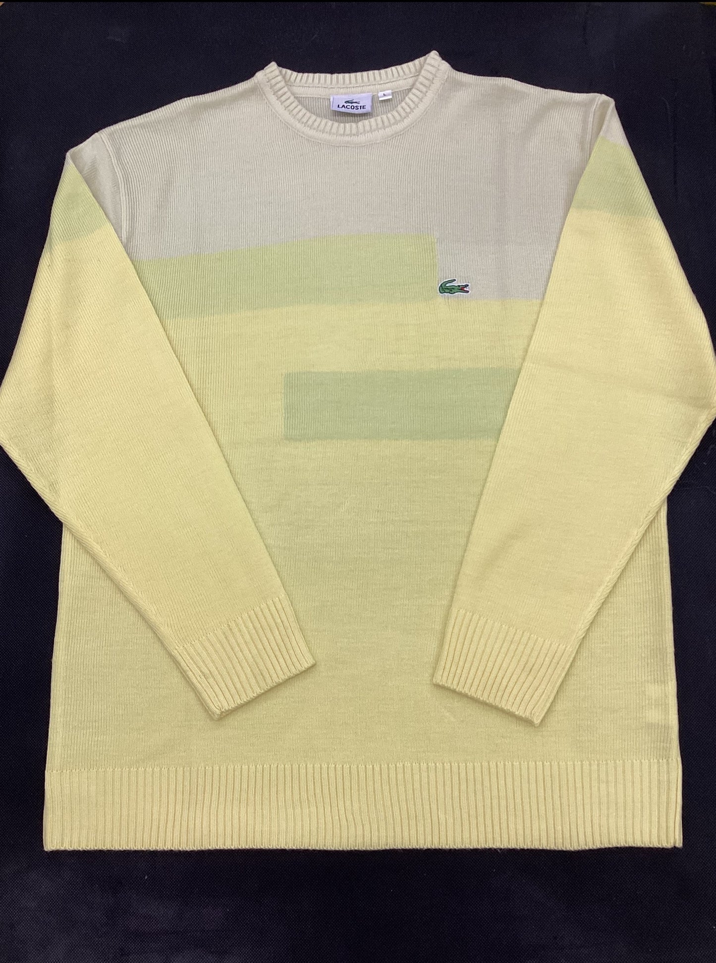 Lacoste Yellow Jumper Size L