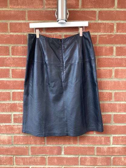 Cefinn Black Leather Skirt Size 14