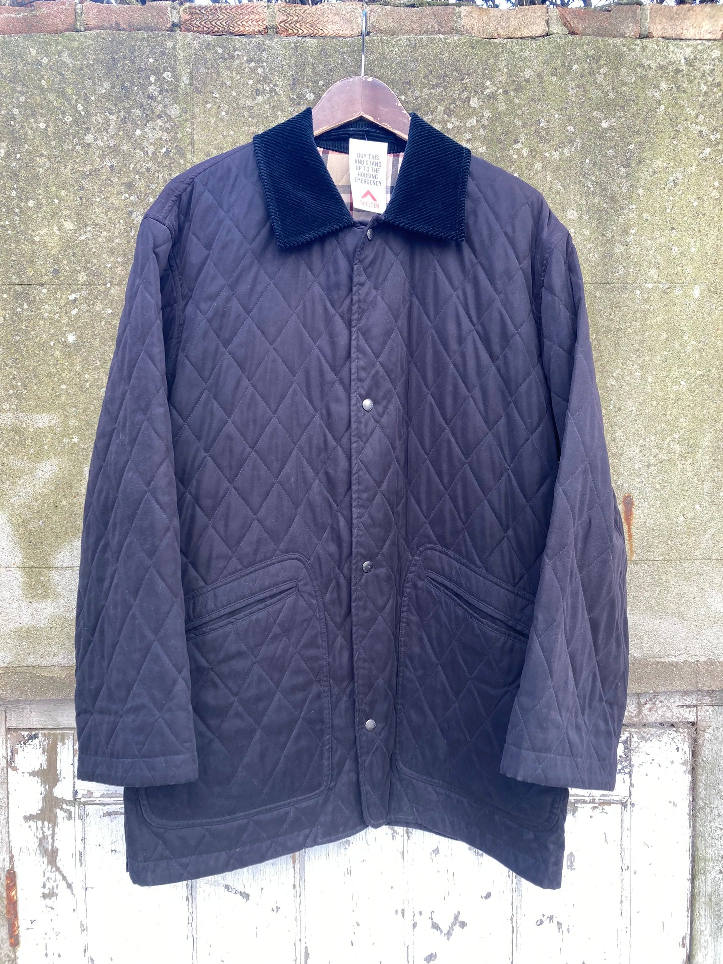 Burberry Black Quilted Jacket Size Medium