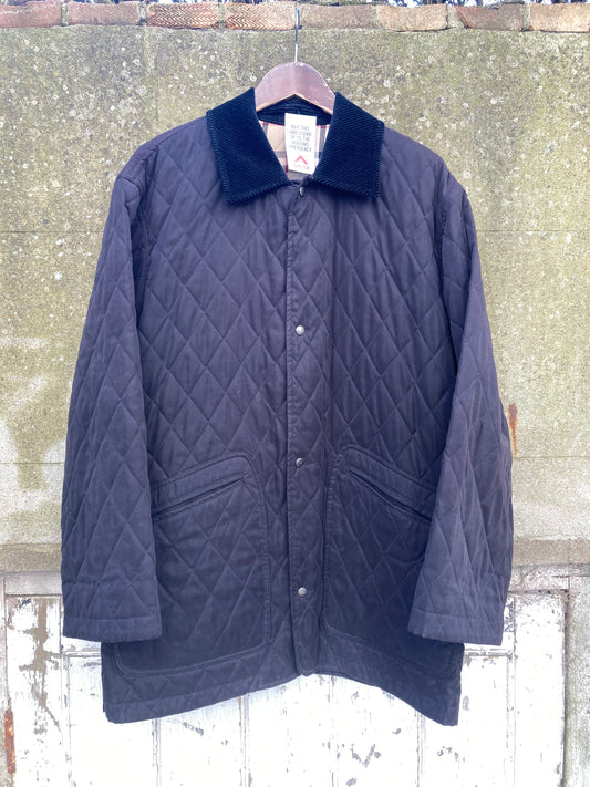 Burberry Black Quilted Jacket Size Medium