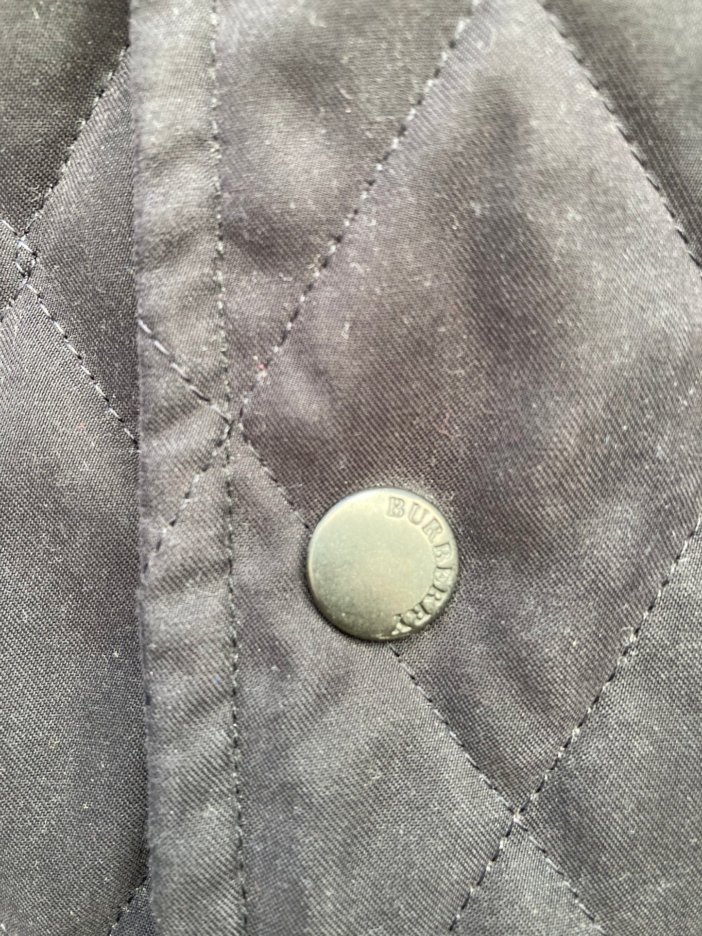 Burberry Black Quilted Jacket Size Medium