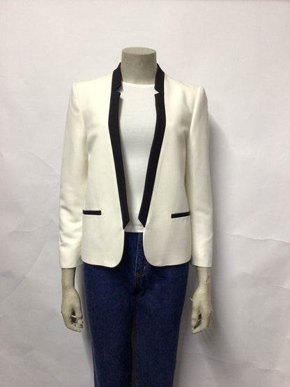 Mango White Suit Blazer Medium