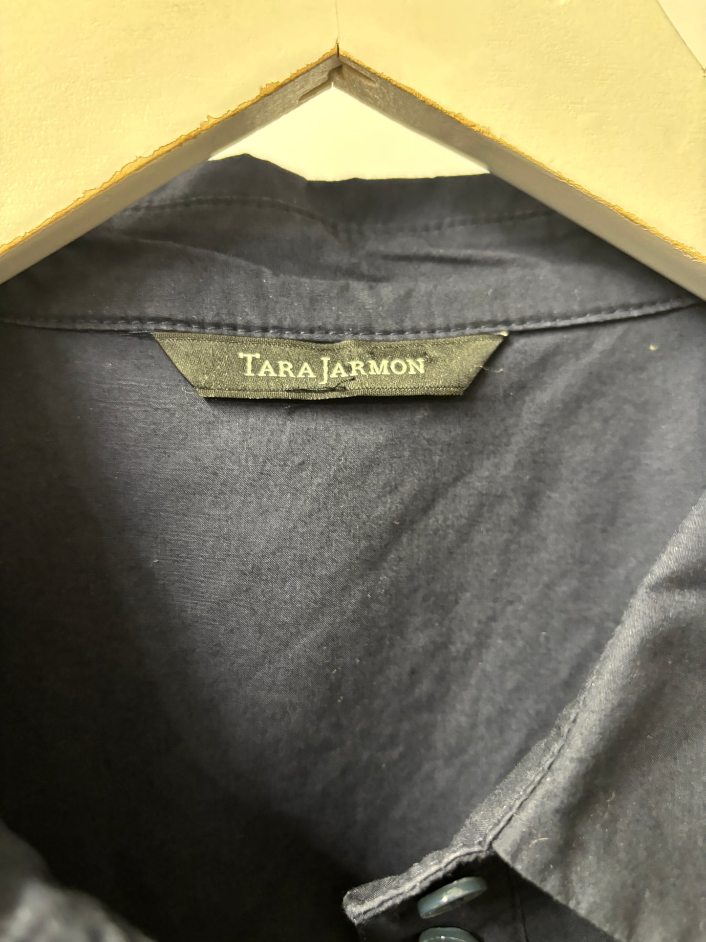 Tara Jarmon Navy Cotton Shirt Dress