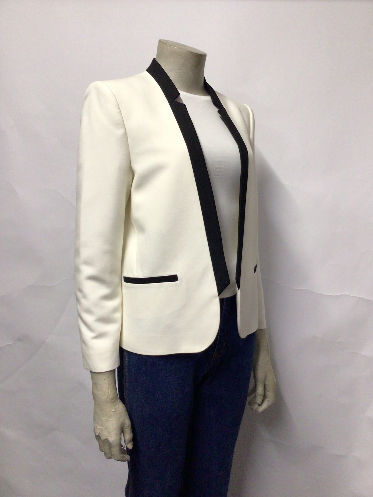 Mango White Suit Blazer Medium